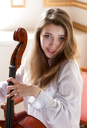 Violoncello beautiful erotic solo