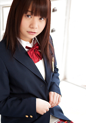 Mana Asian doll in school uniform is naughty and happy after hour