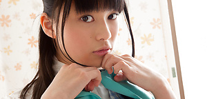 Tomoe Yamanaka Asian takes clothes off with playful moves for you