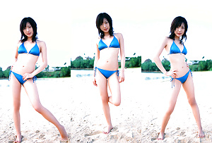 Haruka Ogura Asian has sexy curves exposed in hot bath suits