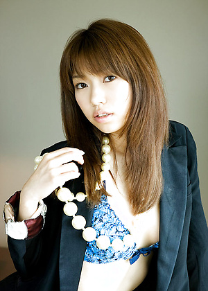 Breathtaking asian babe entices in her little blue jean skirt