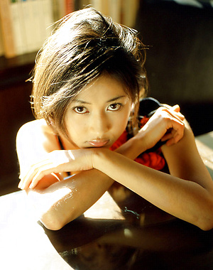 Saucey aian chick is erotic and beautiful in her mesh lingerie