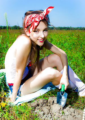 Gardener teen enjoy sun