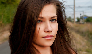 Flashing beautiful body